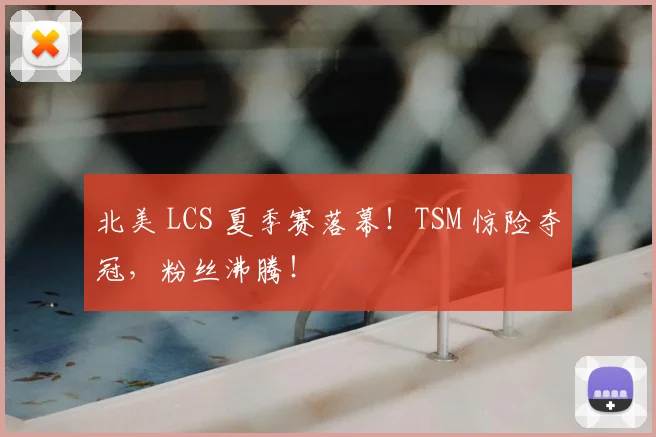 北美 LCS 夏季赛落幕!TSM 惊险夺冠,粉丝沸腾!